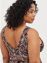 Simply Lace Bralette With Lace-Up Detail, LEOPARD, alternate