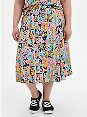 Plus Size Disney Mickey & Friends Retro Button-Up Midi Skirt, MICKEY AND FRIENDS, hi-res