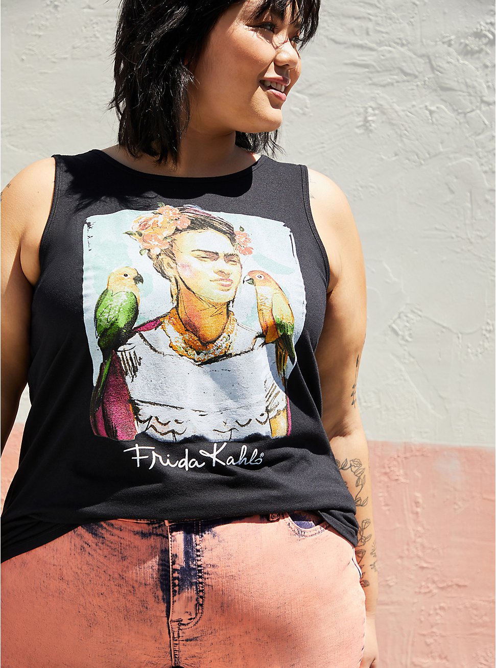 Frida Kahlo Black Tank, DEEP BLACK, hi-res