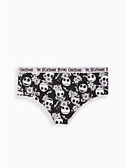 Plus Size Cheeky Panty - The Nightmare Before Christmas Purple Floral Cotton, MULTI, alternate