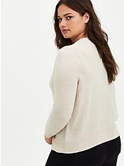 Button Front Short Cardigan Sweater - White, BRIGHT WHITE, alternate
