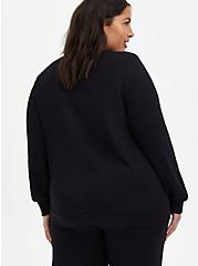 Terry Long Sleeve Lounge Sweatshirt, DEEP BLACK, alternate