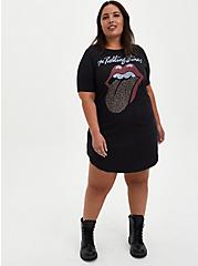 The Rolling Stones Super Soft Black Jersey T-Shirt Dress , BLACK, alternate