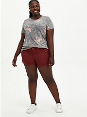 Plus Size Military Short - Twill Brown, FUSION CORAL, alternate