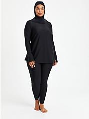 Plus Size Black Swim Hijab, , alternate