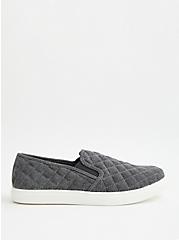 Quilted Canvas Slip-On Sneaker - Grey (WW), GREY, alternate