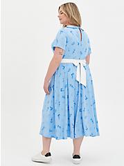 Disney Alice In Wonderland Alice Midi Dress, BLUE  WHITE, alternate