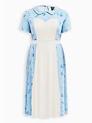 Disney Alice In Wonderland Alice Midi Dress, BLUE  WHITE, hi-res