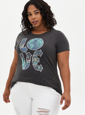 Plus Size - #TorridStrong Slim Fit Tee - Signature Jersey Love Earth ...