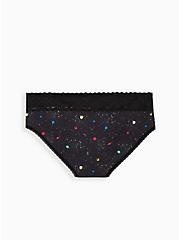 Wide Lace Hipster Panty - Cotton Intergalactic Black, MULTI, alternate