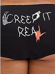Seamless Boyshort Panty - Creep It Real Black, RICH BLACK, alternate