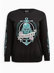 Plus Size Universal Monsters Creature Pullover Sweatshirt - Black, DEEP BLACK, hi-res