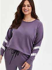 Active Sweatshirt - Terry Tie Dye Purple, PURPLE, hi-res