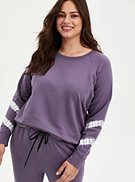 Active Sweatshirt - Terry Tie Dye Purple, , hi-res