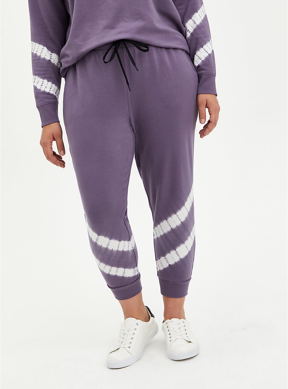 Plus Size  Classic Fit Active Jogger - Everyday Fleece Purple Tie Dye, PURPLE, hi-res