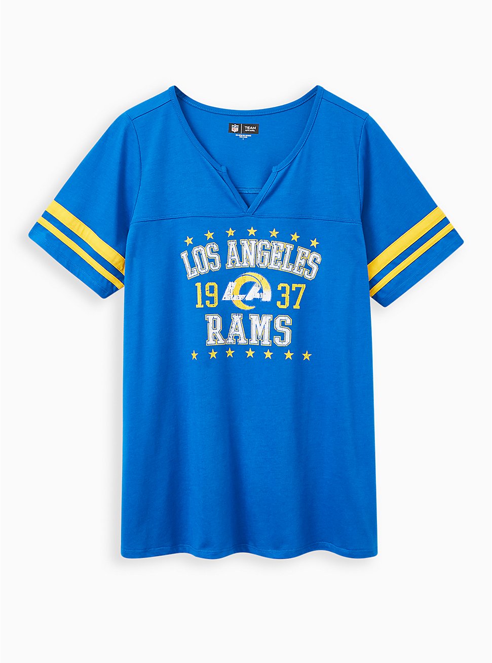 Plus Size Classic Fit Football Tee - NFL Los Angeles Rams Blue, BLUE, hi-res