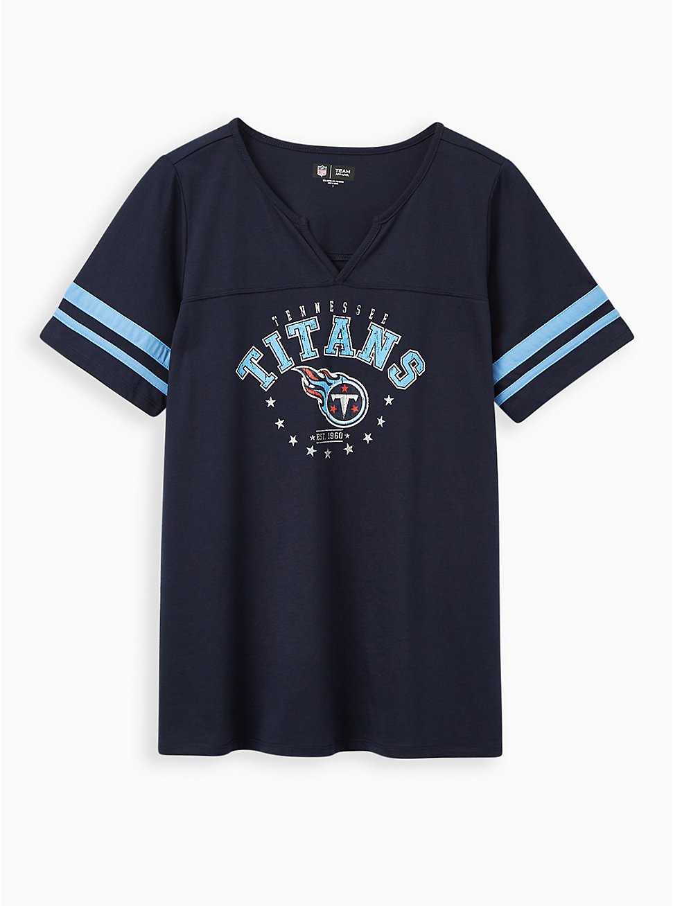 Plus Size Classic Fit Football Tee - Tennessee Titans Navy, PEACOAT, hi-res