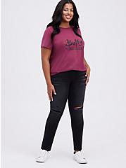 Classic Fit Crew Tee - Buffy Red Wash, RED, alternate