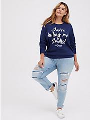 Plus Size Sweatshirt - Cozy Fleece Sandlot Smalls Navy, PEACOAT, alternate