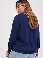 Plus Size Sweatshirt - Cozy Fleece Sandlot Smalls Navy, PEACOAT, alternate