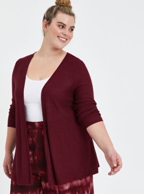 plus size drape front cardigan