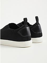 Black Stretch Knit Slip On Sneaker (WW), BLACK, alternate