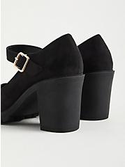 Black Faux Leather Mary Jane Chunky Heel (WW), BLACK, alternate