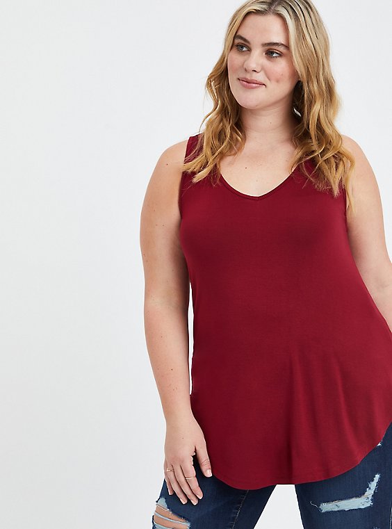Favorite Tunic Tank - Super Soft Red, RED, hi-res