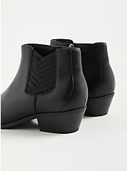 Plus Size Criss Cross Ankle Bootie - Faux Leather Black (WW), BLACK, alternate