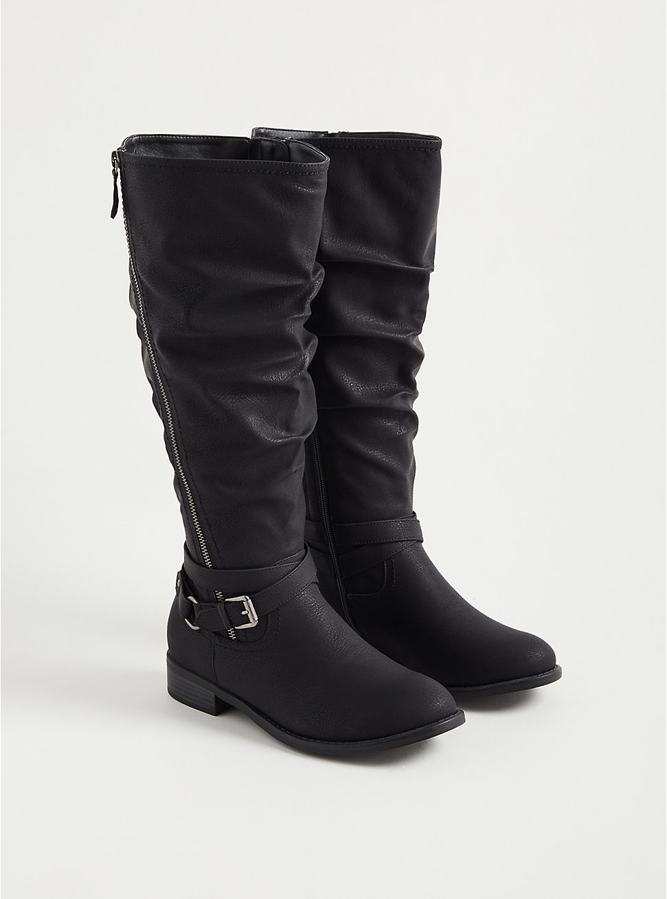 Side Zip Knee Boot (WW), BLACK, hi-res