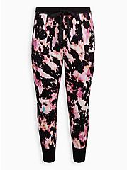 Plus Size Sleep Legging - Super Soft Pink & Black Tie Dye , MULTI, hi-res