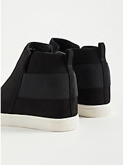 Plus Size Sneaker Wedge - Faux Suede Black (WW), BLACK, alternate