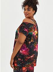 Plus Size Off Shoulder Wicking Active Tech Tee - Galaxy Black, COSMOS, alternate
