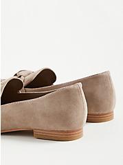Twist Front Loafer (WW) - Faux Suede Taupe, TAUPE, alternate
