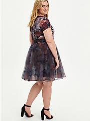 Convertible Scuba Skater Dress - Organza Floral Black, FLORAL BLACK, alternate