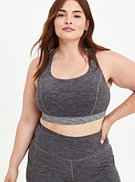 Strappy Low-Impact Sports Bra - Performance Super Soft Jersey Grey, , hi-res