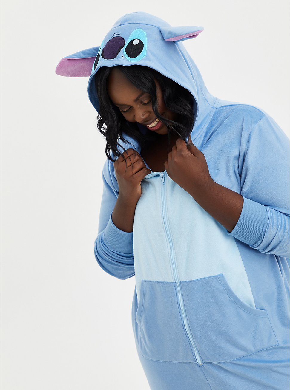 Plus Size Onesie Pajamas - Disney Lilo & Stitch, BLUE, hi-res