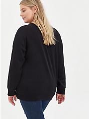 Plus Size Keyhole Sweatshirt - Disney Villains Group Black, DEEP BLACK, alternate