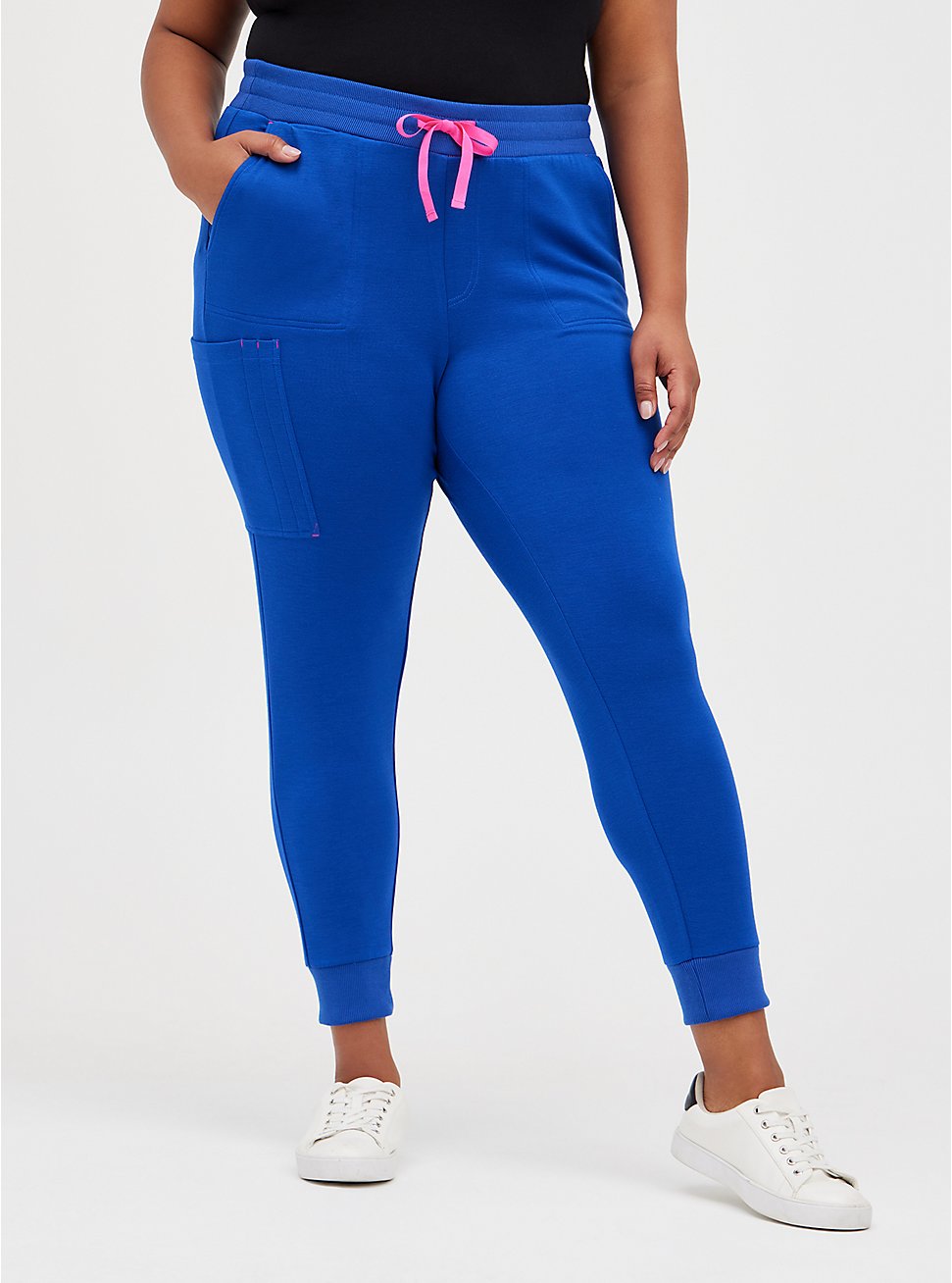 #TorridStrong Relaxed Jogger Scrub Pant - Cupro Blue, SURF THE WEB, hi-res