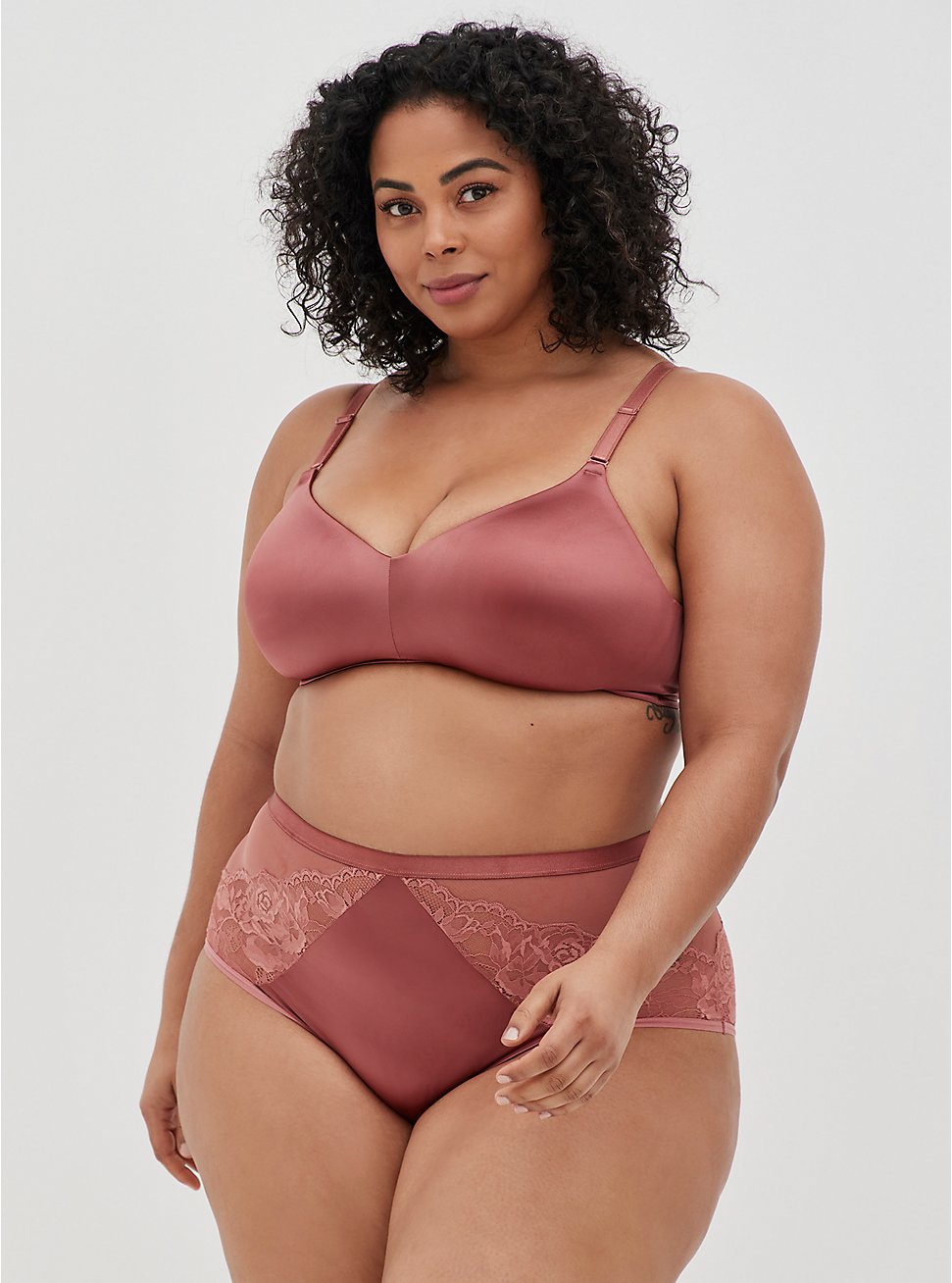 Everyday Wire-Free Lightly Lined Shine 360° Back Smoothing™ Bra, WITHERED ROSE PINK, hi-res