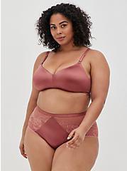 Plus Size Lightly Lined Wirefree Bra - Shine Rose with 360° Back Smoothing™, WITHERED ROSE PINK, hi-res