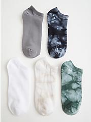 Multi Tie Dye Ankle Socks - Pack of 5, TIE DYE, hi-res