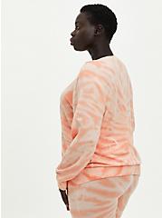 Plus Size Sleep Sweatshirt - Micro Modal Terry Tie-Dye Peach, MULTI, alternate