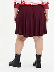 Circle Mini Skirt - Super Soft Burgundy, , alternate
