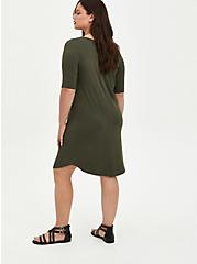 Plus Size Mini Super Soft Tee Shirt Dress, DEEP DEPTHS, alternate