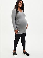 Maternity Tunic Tee - Super Soft Heather Grey, HEATHER GREY, alternate