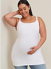 Plus Size Maternity Nursing Cami - Foxy White, BRIGHT WHITE, hi-res