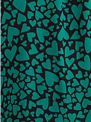High Neck Blouse - Georgette Hearts Green, OTHER PRINTS, alternate