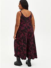 Plus Size Sleep Jumpsuit - Tie Dye Burgundy, MULTI, alternate
