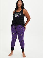 Plus Size Sleep Legging - Mummy Wrap Purple, MULTI, hi-res